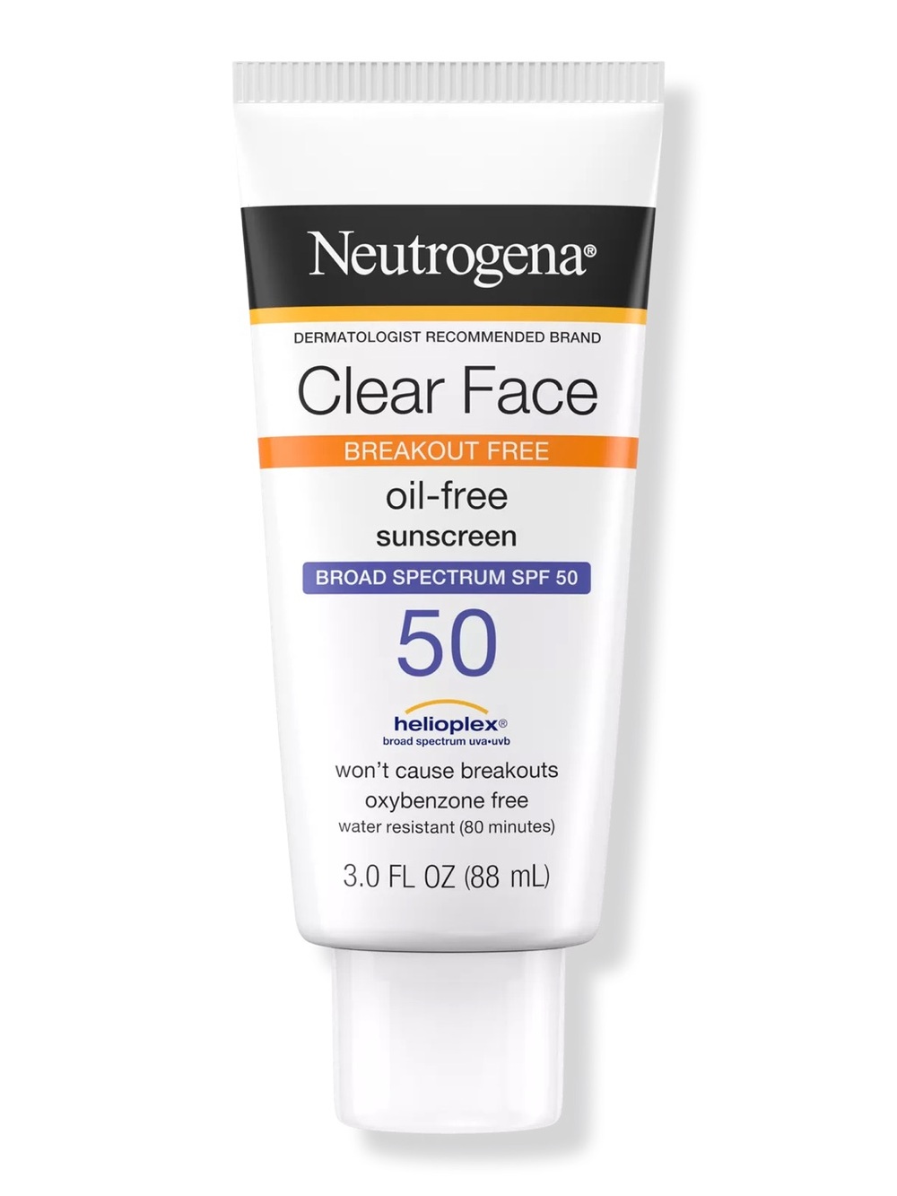 Neutrogena Clear Face Oil-Free Sunscreen SPF 50, NEW